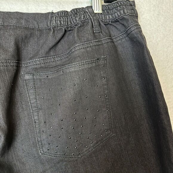 2/$30 Catherines Studded Rhinestone Straight Leg Jeans Size 22W Stretch Western - Picture 10 of 13